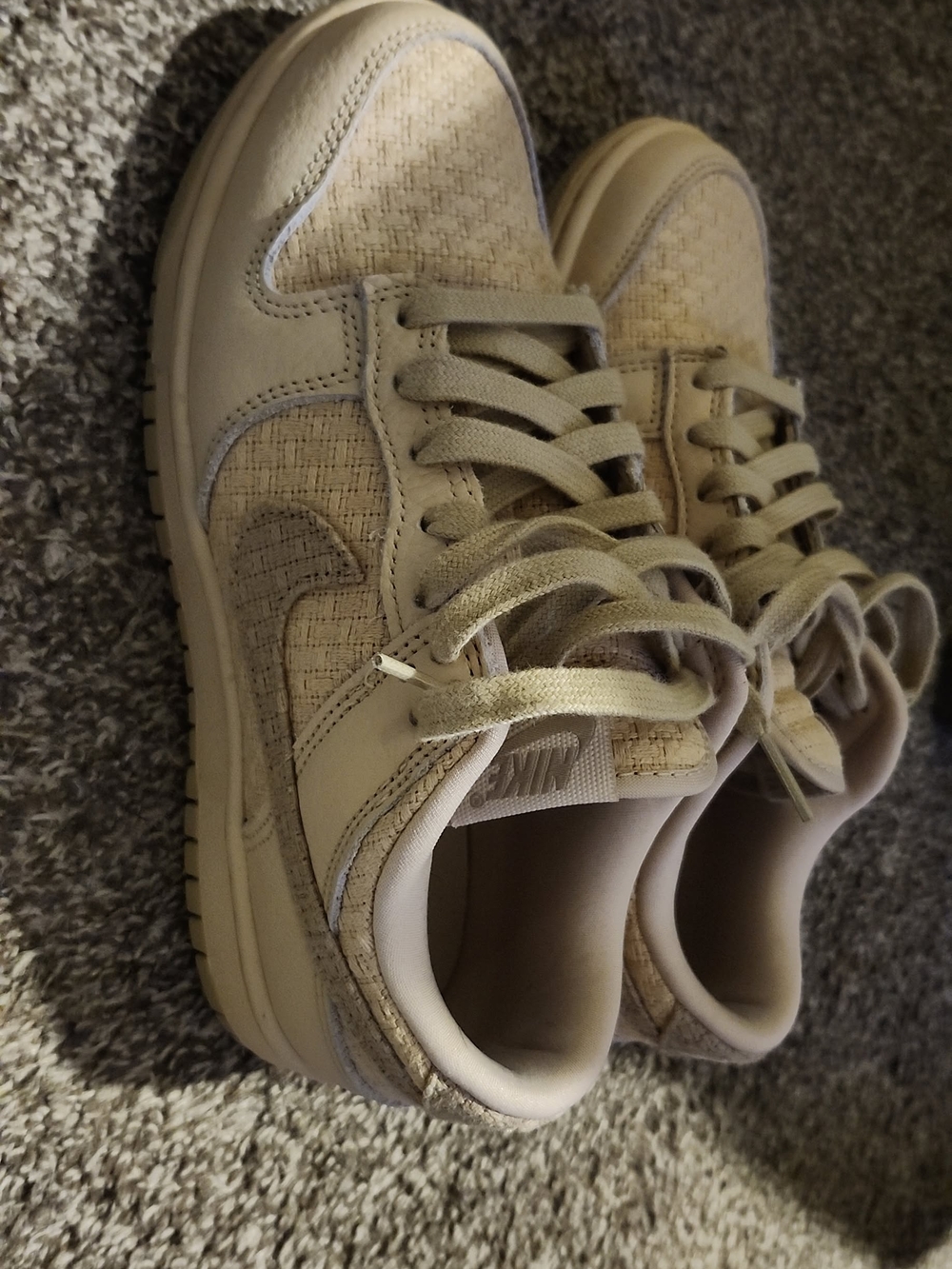 Nike Tan Woven-Texture Sneakers